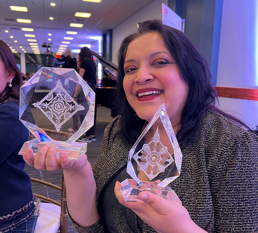 Our lead designer won the AGTA Spectrum Gem Diva Award for evening wear