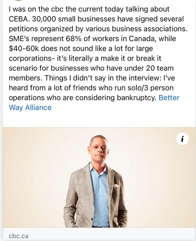 Our CEO was on CBC's the Current to talk about CEBA loan repayments