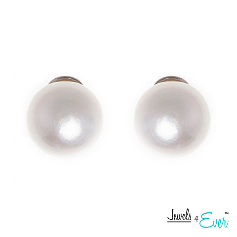 Jewels 4 Ever's Genuine Freshwater Pearls 925 Sterling Silver Earrings