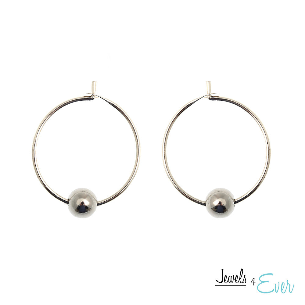 Vintage 9 mm Bali Hoop Earrings