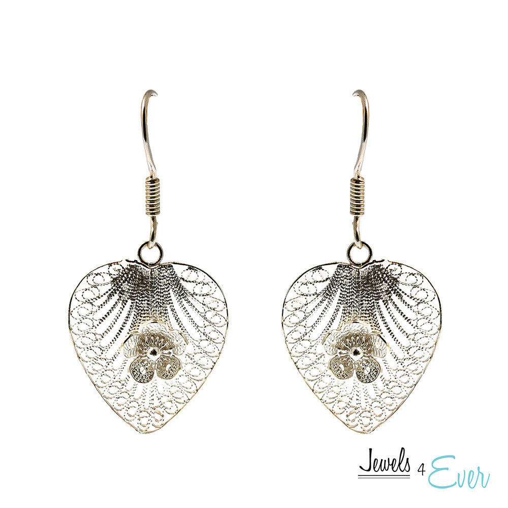 Sterling Silver Handmade Vintage Filigree Earrings