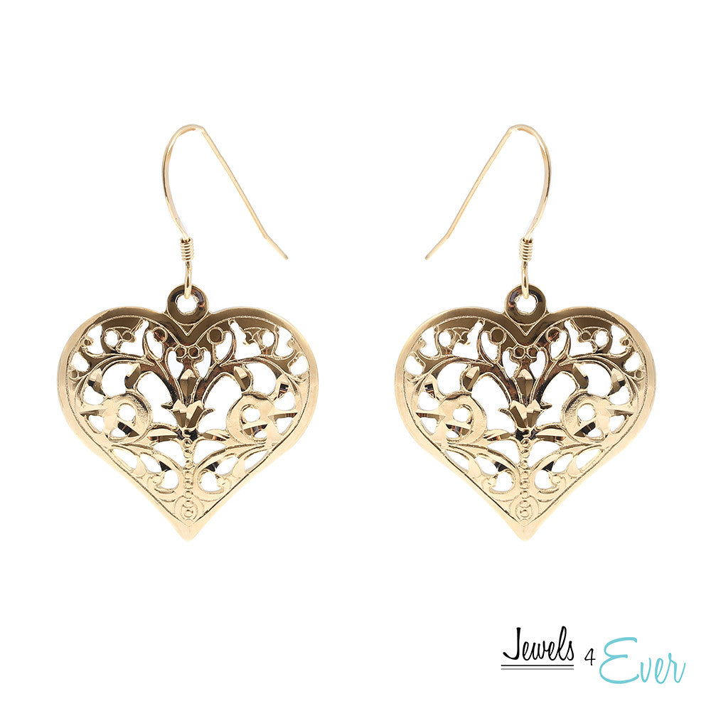 Vermeille Gold Plated Sterling Silver Vintage Filigree Earrings