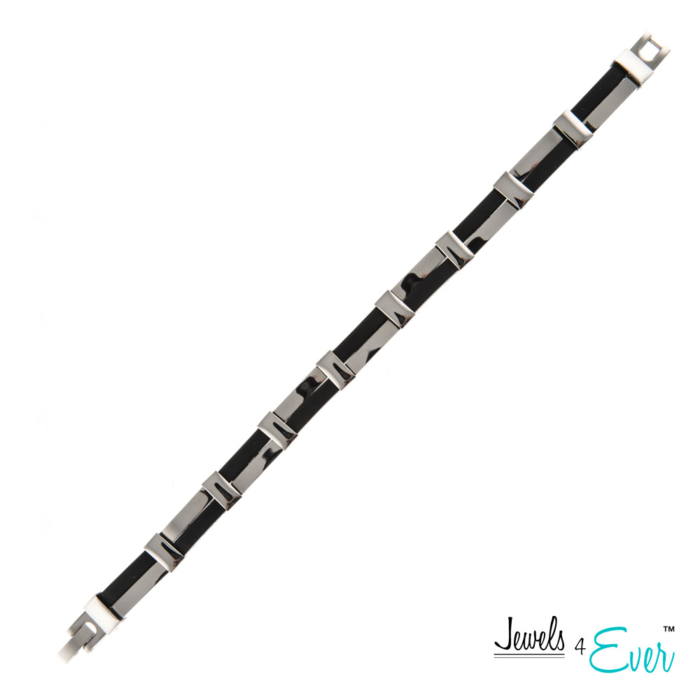 Men's Black Punk Stainless Steel Bracelet
