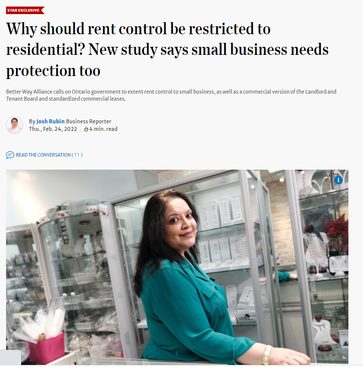 Why should rent control be restricted to residential? New study says small business needs protection too