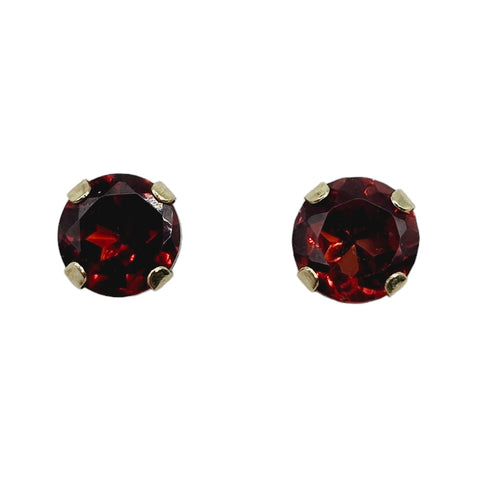 14KT Yellow Gold 5x5mm Genuine Gemstone Stud Earrings