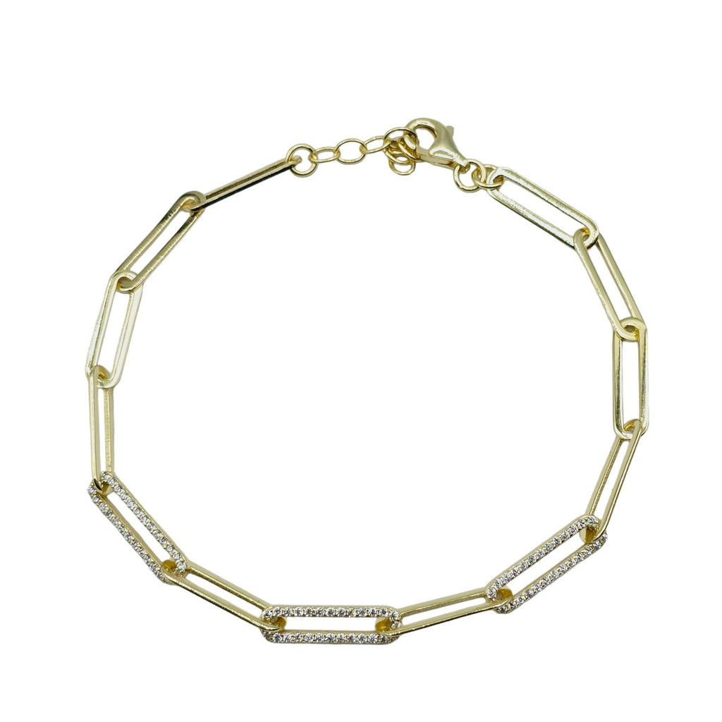 Sterling Silver Gold Plated Bracelet Earrings and Necklace Jewels4ever