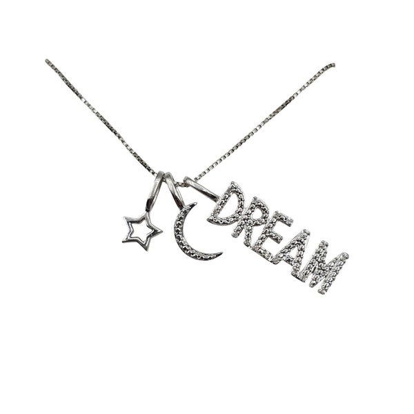 Sterling Silver Diamond Pendant with Chain