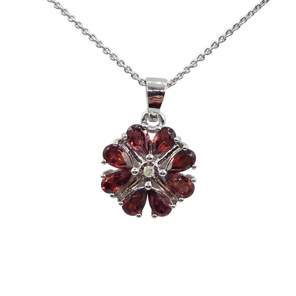 Sterling Silver Ring, Earrings and Necklace Set with Gemstone