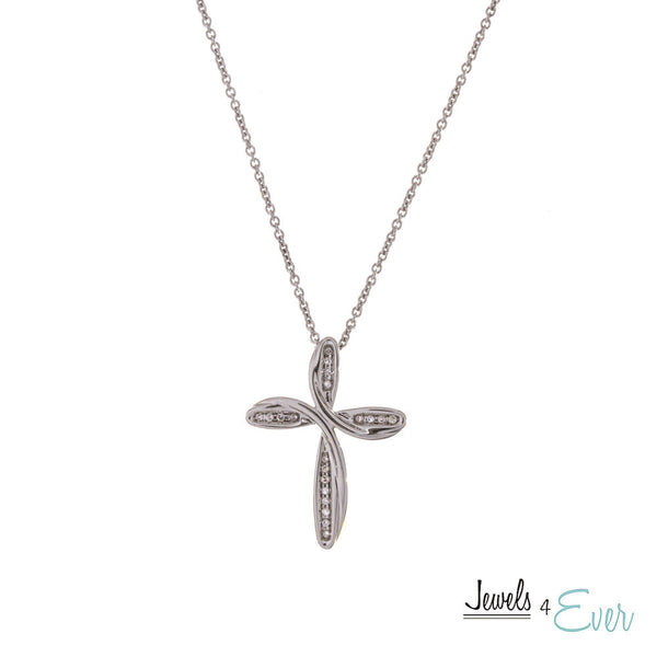 Sterling Silver Diamond Pendant with Chain