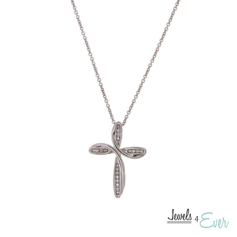 Sterling Silver Diamond Pendant with Chain
