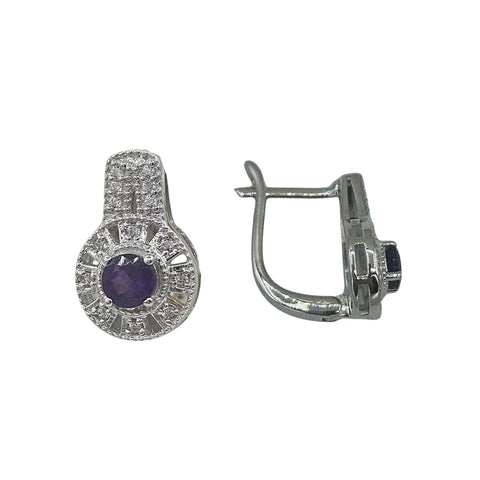 Sterling Silver Genuine Gemstone 4mm Earrings and Ring