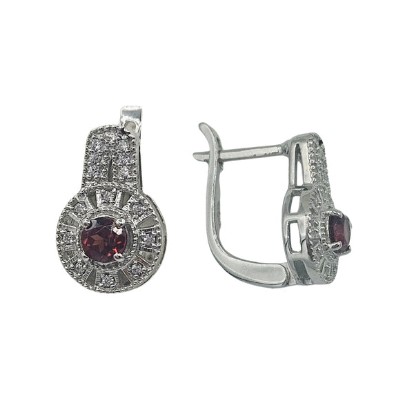 Sterling Silver Genuine Gemstone 4mm Earrings and Ring