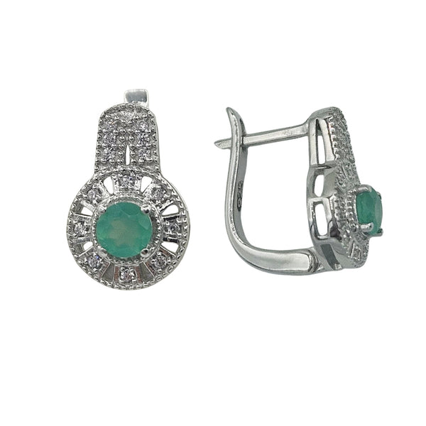 Sterling Silver Genuine Gemstone 4mm Earrings and Ring