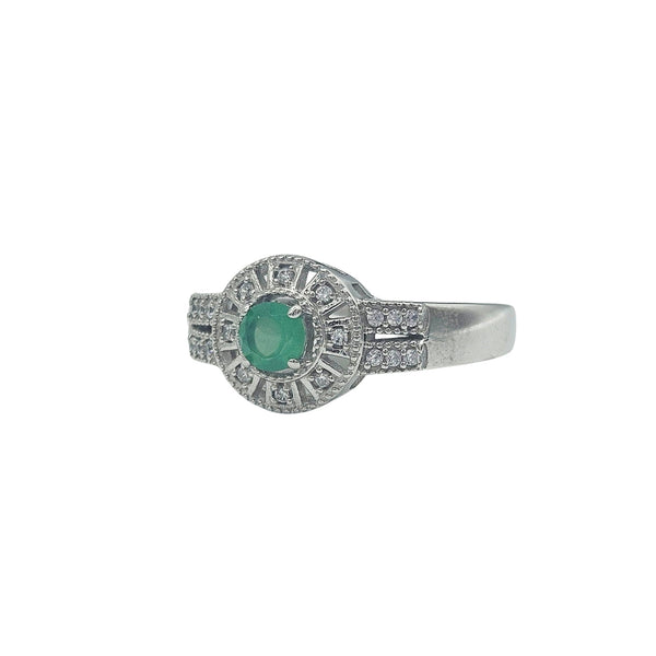 Sterling Silver Genuine Gemstone 4mm Earrings and Ring