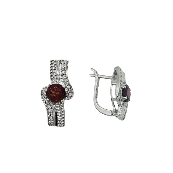Sterling Silver Genuine Gemstone 6mm Earrings and Ring