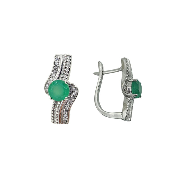 Sterling Silver Genuine Gemstone 6mm Earrings and Ring