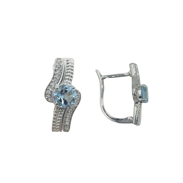 Sterling Silver Genuine Gemstone 6mm Earrings and Ring