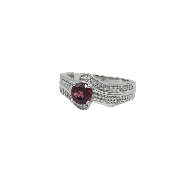 Sterling Silver Genuine Gemstone 6mm Earrings and Ring