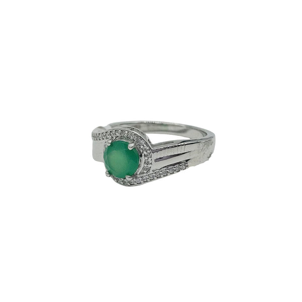 Sterling Silver Genuine Gemstone 6mm Earrings and Ring