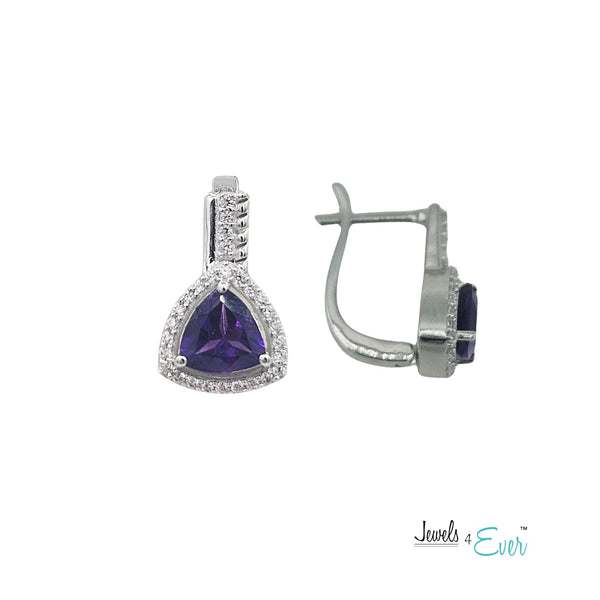 Sterling Silver Genuine Gemstone 7mm Earrings and Ring