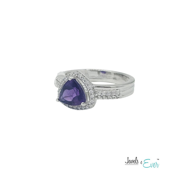 Sterling Silver Genuine Gemstone 7mm Earrings and Ring