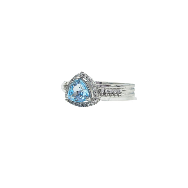 Sterling Silver Genuine Gemstone 7mm Earrings and Ring