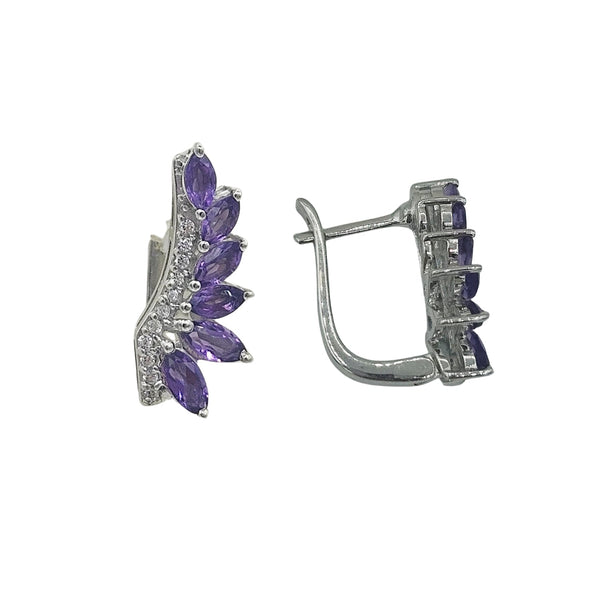 Sterling Silver Genuine Gemstone Earrings and Ring