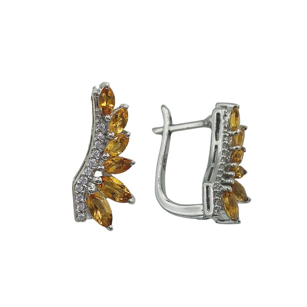 Sterling Silver Genuine Gemstone Earrings and Ring