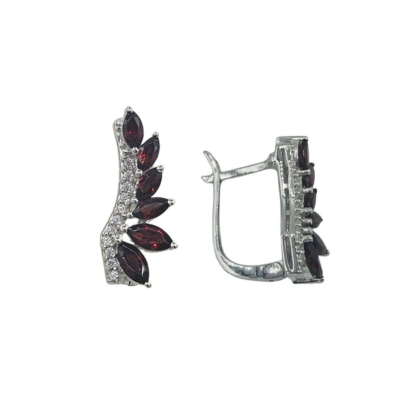 Sterling Silver Genuine Gemstone Earrings and Ring
