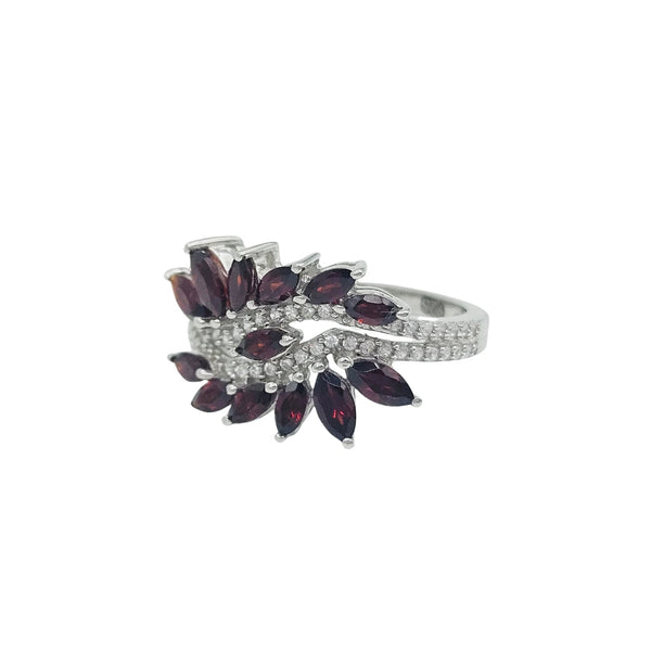 Sterling Silver Genuine Gemstone Earrings and Ring