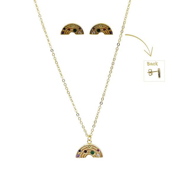 Sterling Silver Set of Necklace and Earrings