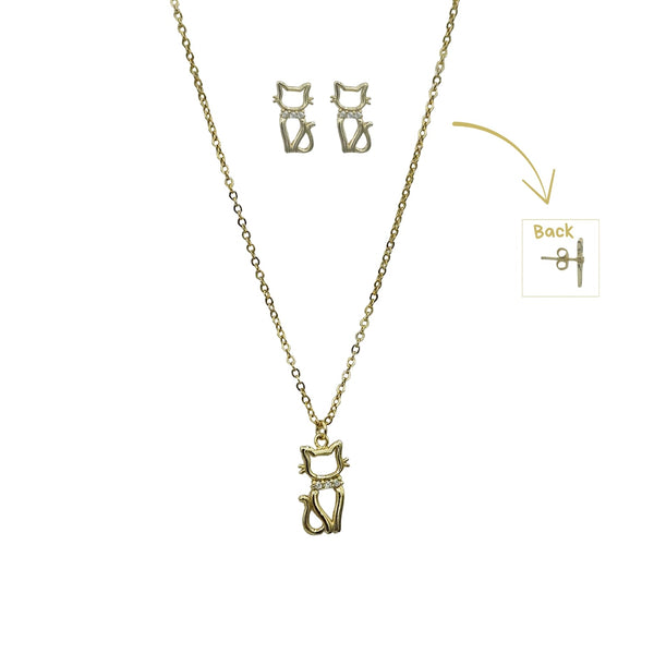 Sterling Silver Set of Necklace and Earrings