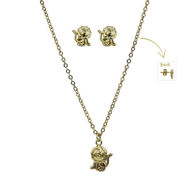 Sterling Silver Set of Necklace and Earrings