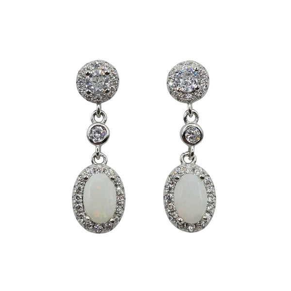 Sterling Silver Genuine Gemstone 6x4mm Earrings