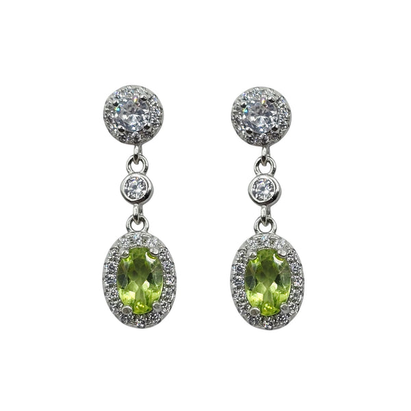 Sterling Silver Genuine Gemstone 6x4mm Earrings