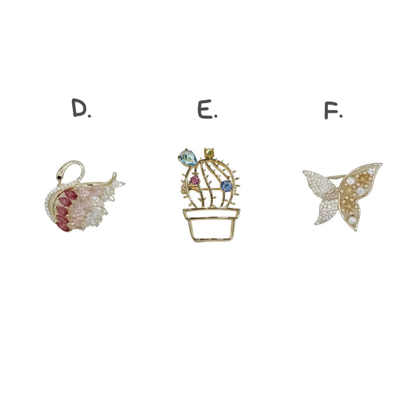 Copper-base Brooches