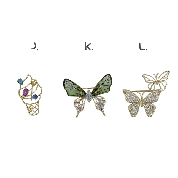 Copper-base Brooches