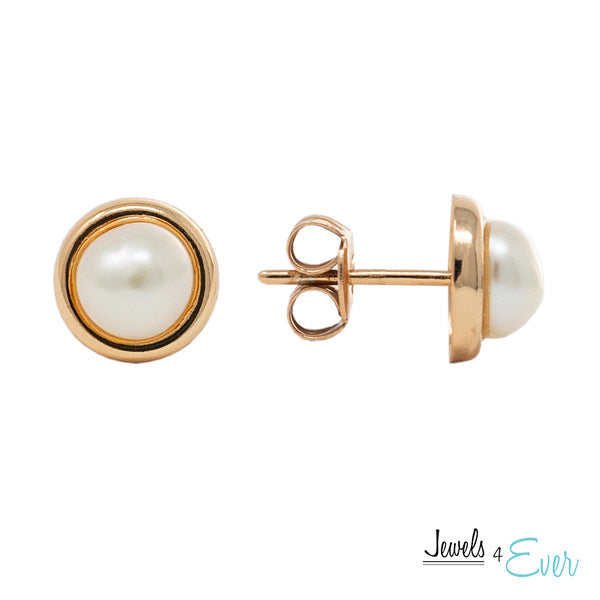 Jewels 4 Ever's Genuine Freshwater Pearls  925 Sterling Silver Earrings