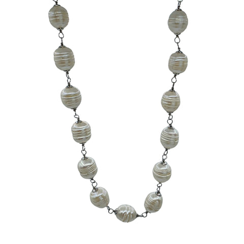 Genuine Freshwater Pearls 10-12mm Necklace and Bracelet