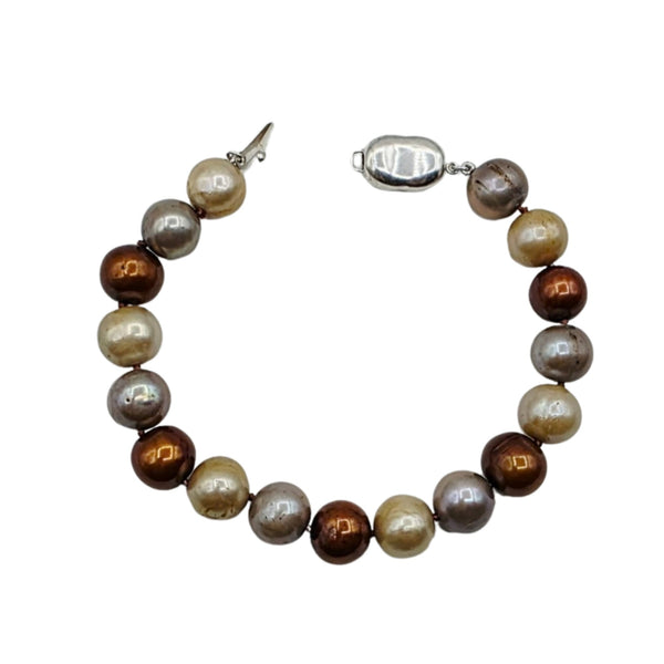Sterlng Silver Genuine Freshwater Pearls 10-12mm Necklace and Bracelet