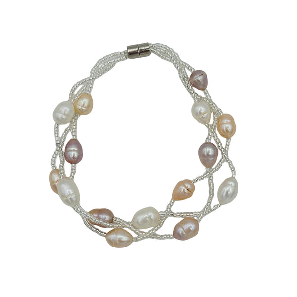 Genuine Freshwater Pearls 10x7mm Set of Necklace and Pendant