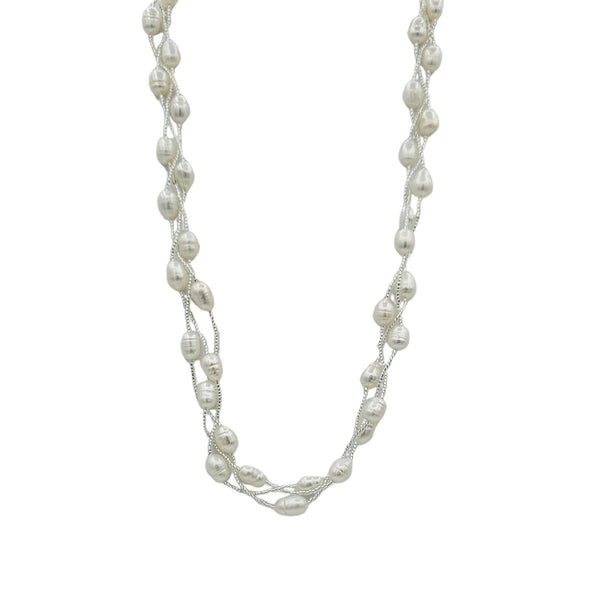 Genuine Freshwater Pearls 10x7mm Set of Necklace and Pendant