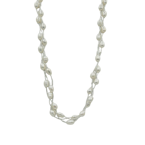 Genuine Freshwater Pearls 10x7mm Set of Necklace and Pendant