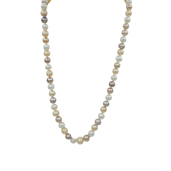 Sterling Silver Genuine Freshwater Pearls 7-8mm Necklace