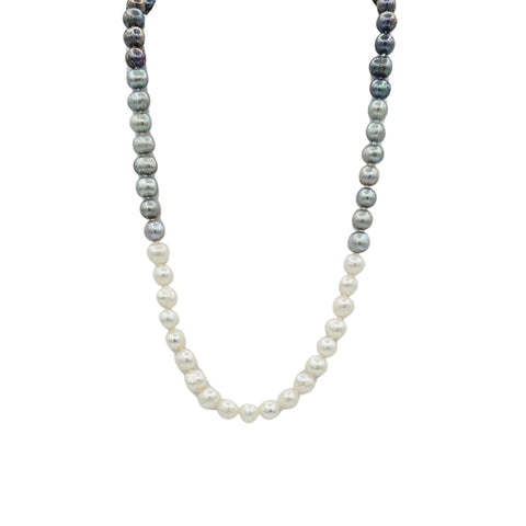 Sterling Silver Genuine Freshwater Pearls 7-8mm Necklace