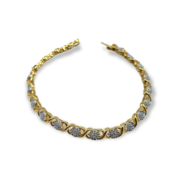 Silver Bracelet with Diamonds 0.25ct