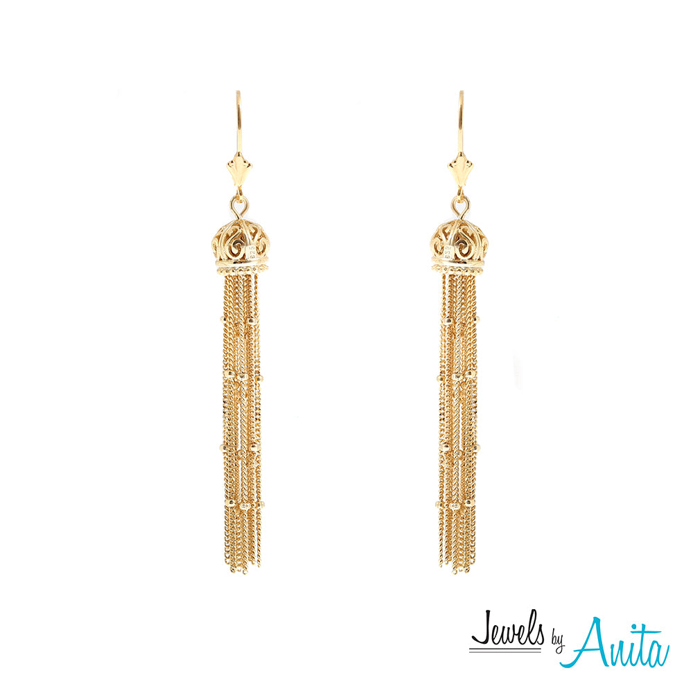 Sterling Silver Tassel Earrings Jewels4ever