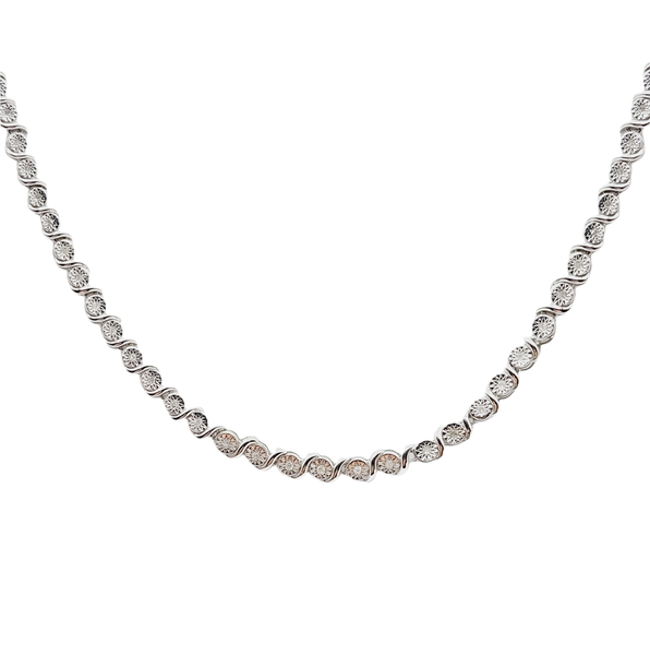 925 Silver with Diamonds 0.30ct Necklace