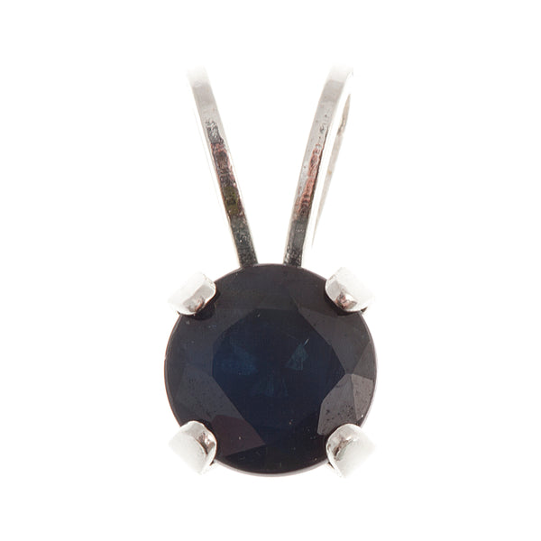 Affordable and ElegantSterling Silver Pendant with 5 mm Genuine Gemstone and 18" Silver Chain