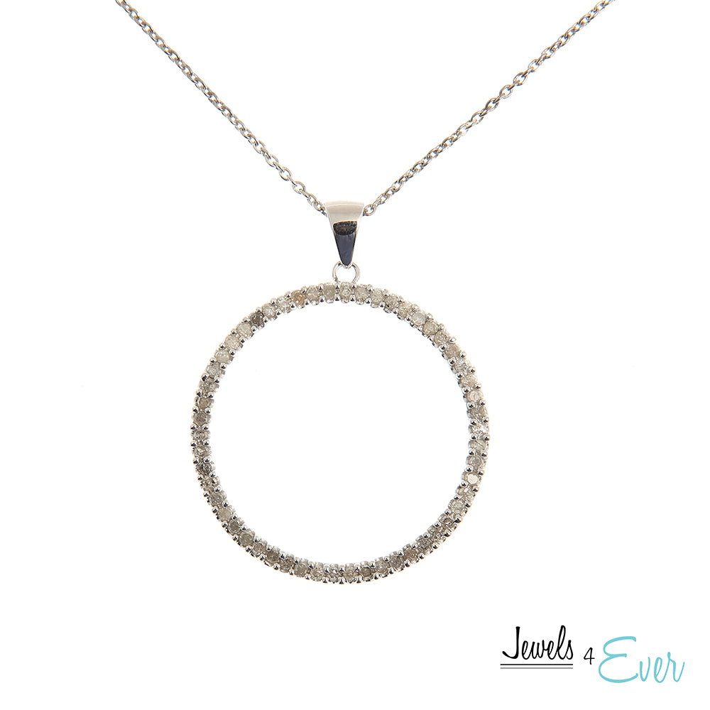 Sterling Silver Diamond Circle of Life Pendant – Jewels4ever